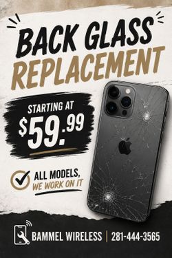 Back Glass On Special