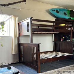 Dark Wood Colored Bunk Bed