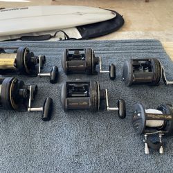 (6) Shimano TLD Lever Drag Fishing Reels. 30,25,15 