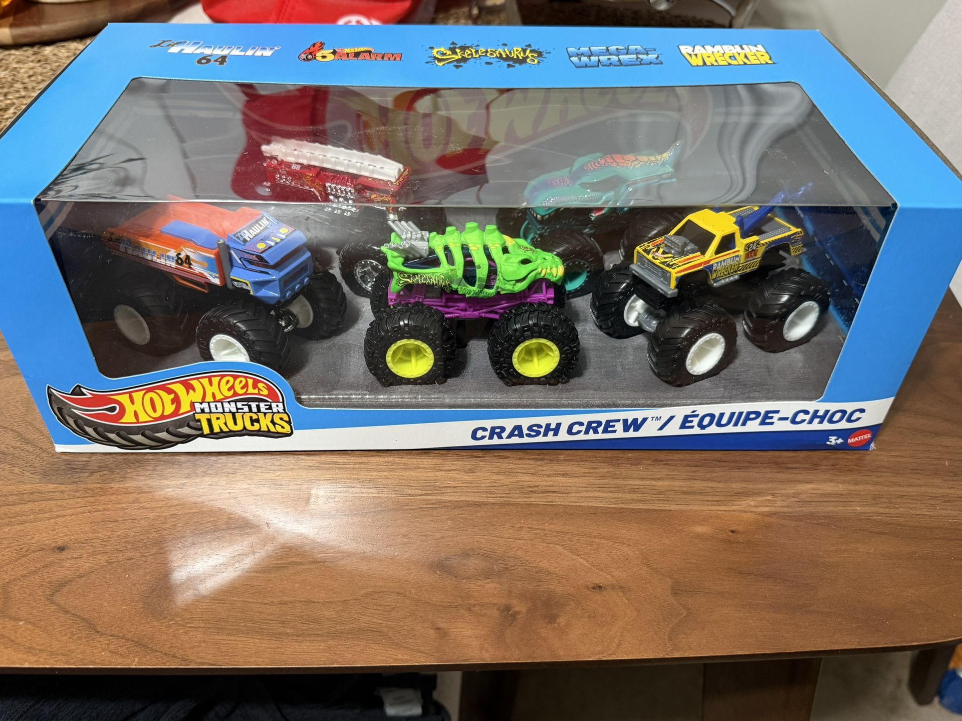 Monster Jam Trucks Set Of  5 Crash Crew Rex Saurus