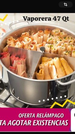 Stainless Steel Tamale Steamer Pot 47 Qt