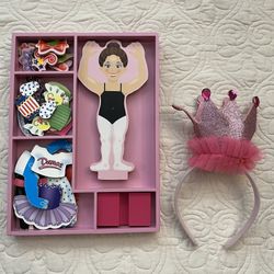 Melissa & Doug Magnetic Dress-up Nina Ballerina And Princess Headband 