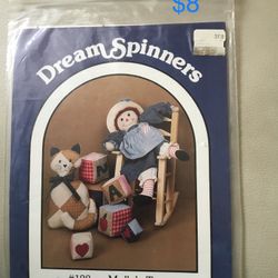 Dream Spinners, Molly’s Toys, 20” doll, 12” patchwork cat, blocks, Sewing Patterns