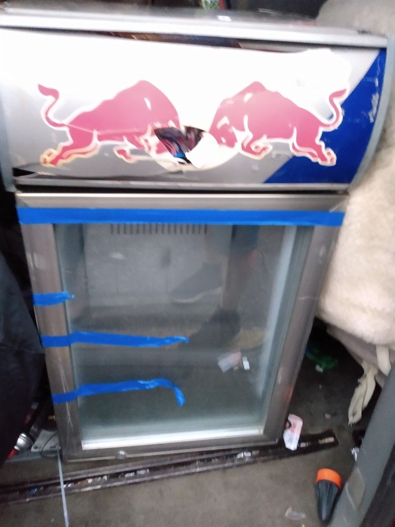 Red Bull Fridge ..Excuse The Tape For Moving Purposes