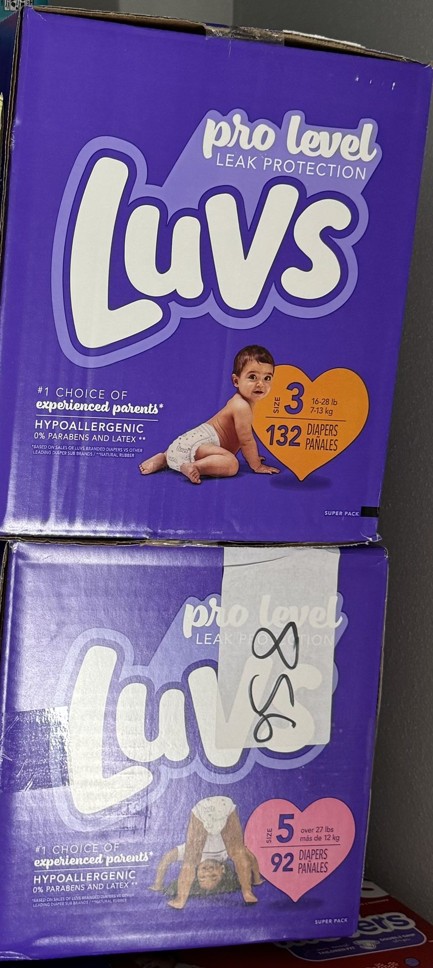 Luvs Diapers Size 3 and 5