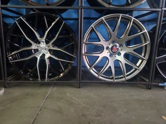 20" AXE wheels in stock 5x114 with tires special (we finance)
