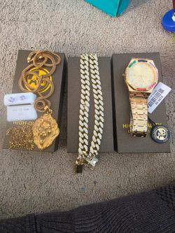 Gold-Tone Jewelry & Watch Bundle Set