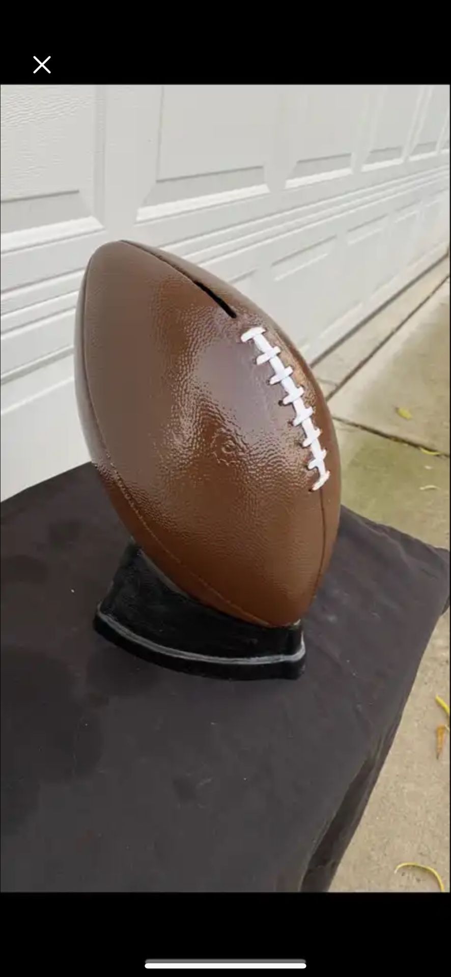 Authentic Football Coin Bank Statue