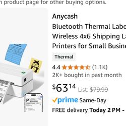Bluetooth Thermal Shipping Label Printer New 
