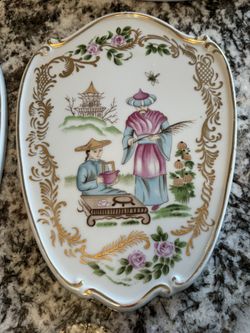 Pair of Antique Oriental Porcelain Plaques