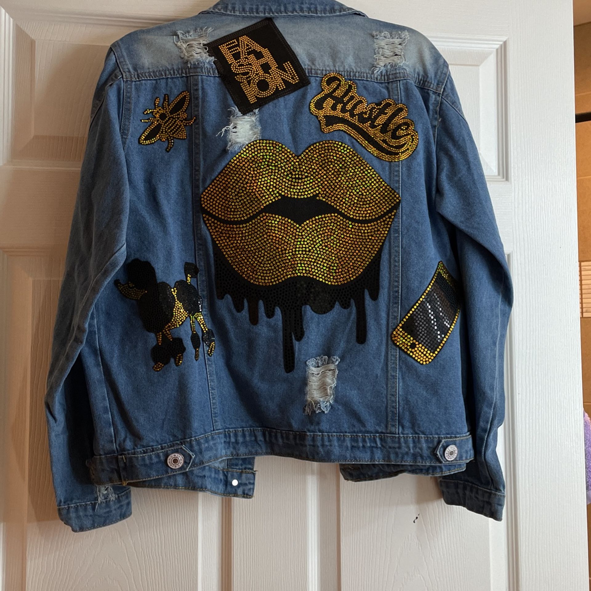 Keep It Cute Patchy Jean Jacket