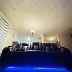 Leather Power Home Theatre Luxury Seating Sofa $2,500