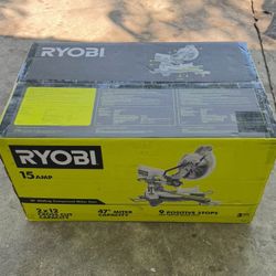 RYOBI 15 Amp 10 in. Corded Sliding Compound Miter Saw with LED Cutline Ind