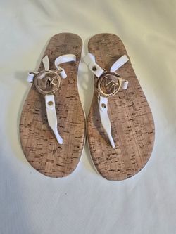 Michael Kors Jelly Flip Flops Cork Soft sole size 8