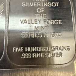 vintage 1974 Valley Forge 999 Silver 