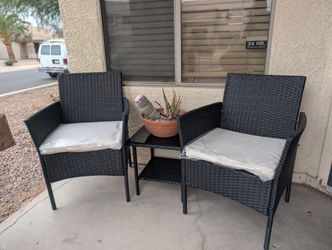 Patio Furniture. Three Piece Set. Wicker New. 👌🏼