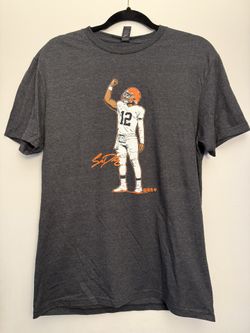 BreakingT Men's Cleveland Browns Shedeur Sanders #12 Black BOA Time T-Shirt