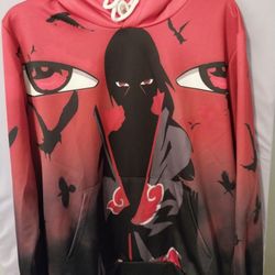 Red Anime Hoodie New Size Large