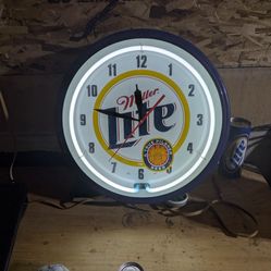 Two Electric Working  Fluorescent Tube Light Signs.