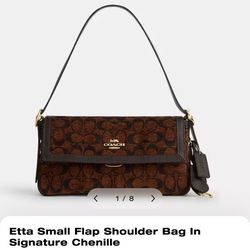 Etta Small Chenille Coach Flap Bag