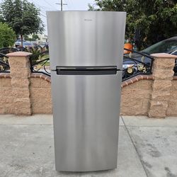 🔴3MONTHS WARRANTY WHIRLPOOL 28X29X68 SILVER REFRIGERATOR 18CUFT