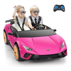 Lamborghini Ride On Car 2 Seater With Parent Remote Control - New In Box