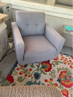 Gray Upholstered Chair
