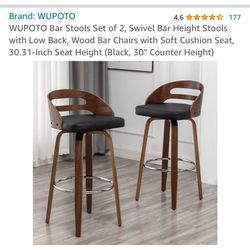 30”  Counter height stools (4) 