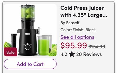 Cold press juicer.