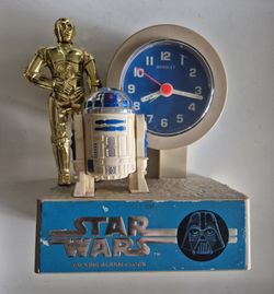 Vintage STAR WARS The Empire Strikes Back Talking Alarm Clock- Bradley Time
