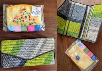 $10 each cute women's wallets: batik himalayan woven clutch, Asian Oriental Korean traditional embroidery pouch coin purse bag
