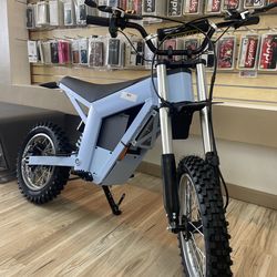 Blue Pitbike Electric Dirt Bike 40MPH ebike Financing $40 Down Payment