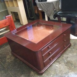 Ashley Wood And Glass Coffee Table