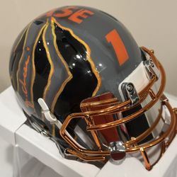 Bengals Jamar Chase Signed Painted Mini Helmet!  COA Beckett