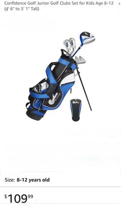 Confidence Golf Junior Golf Club Set and 12'x6.5' Fiberglass Blackhawk Goal