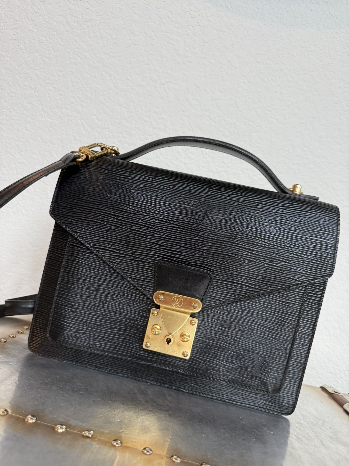 Louis Vuitton Monceau Epi Black Shoulder / Crossbody Bag
