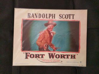 Original RANDOLPH SCOTT "FORT WORTH" collectible lobby card