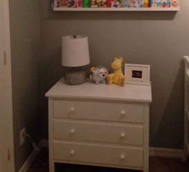 White nursery dresser