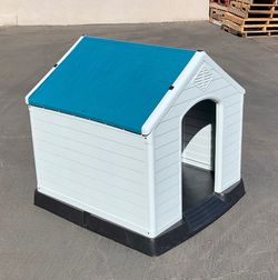 (NEW) $105 Waterproof Plastic Dog House for Large size Pet Indoor Outdoor Cage Kennel 36x36x39 inches