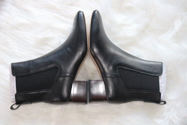Franco Sarto Women's Waxton Block Heel Booties (Black Leather) - Size 6.0 M