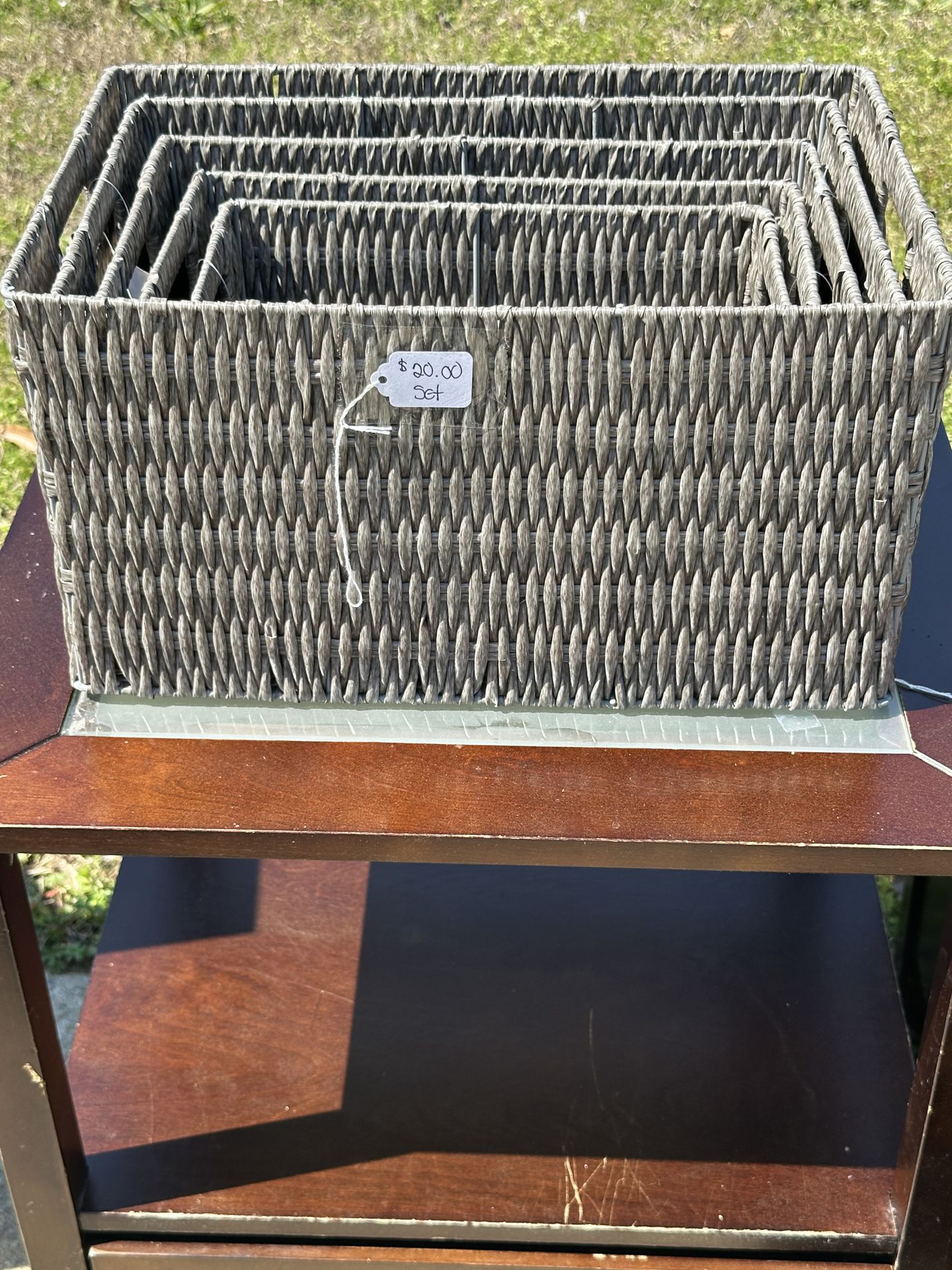 Nesting Woven Storage Basket Set