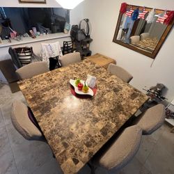 DINNING SET TABLE WITH 6 CHAIR