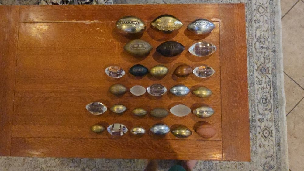 28 Football Paperweights