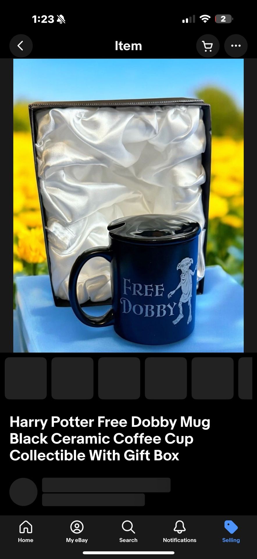Harry Potter Free Dobby Mug Black Ceramic Coffee Cup Collectible With Gift Box