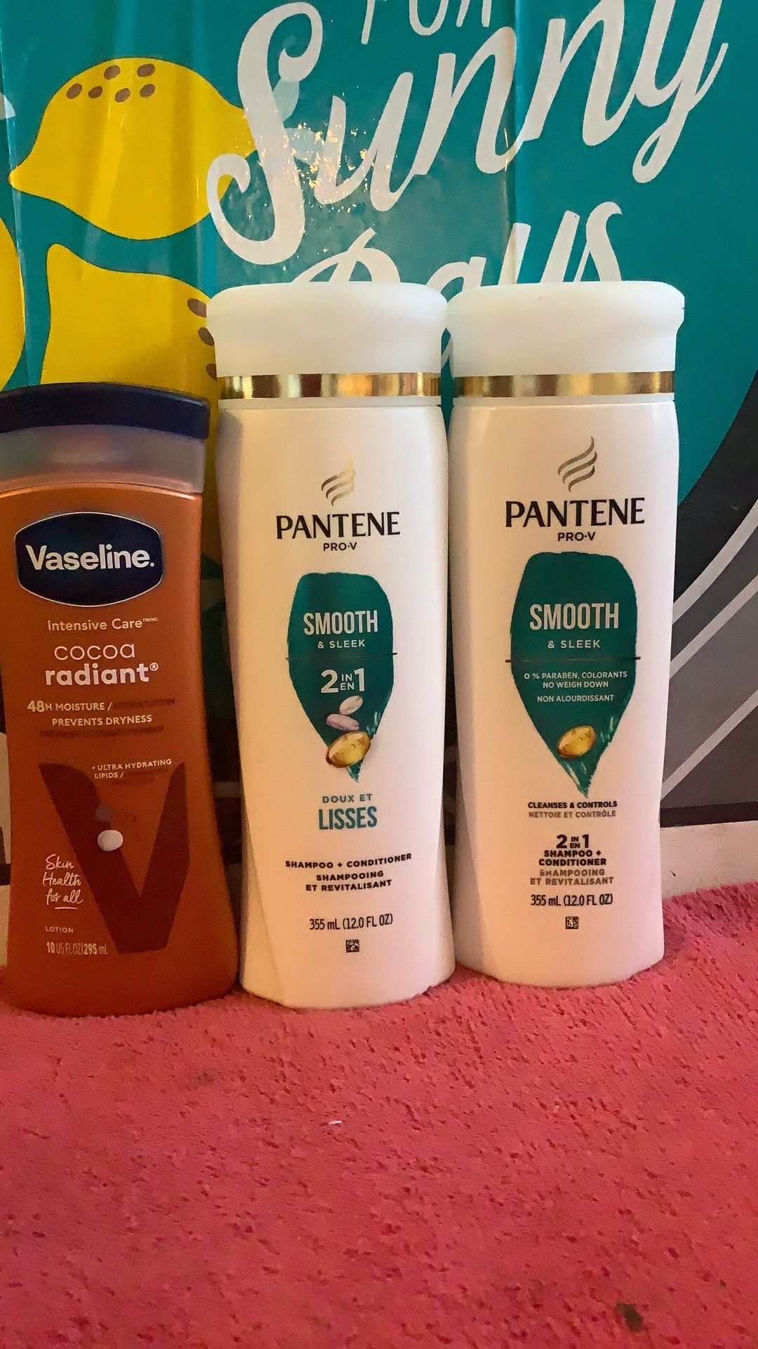 2-2in1 Pantene shampoo & conditioner 1-body lotion all for $12
