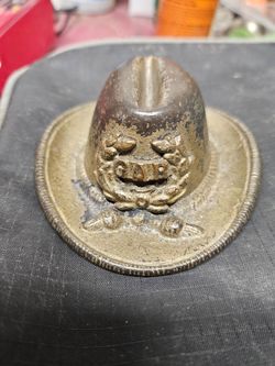 Antique GAR Cast Metal Hat Figurine