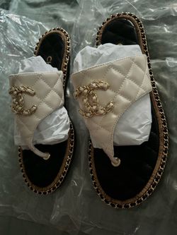 Chanel thong sandals.