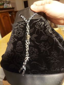 HELL STAR drawstring Bag. Velvet And Skulls