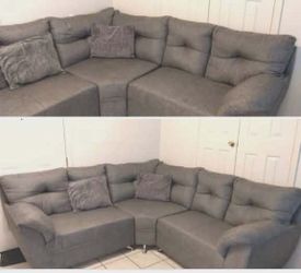 Sofas color gris son sectional como nuevos