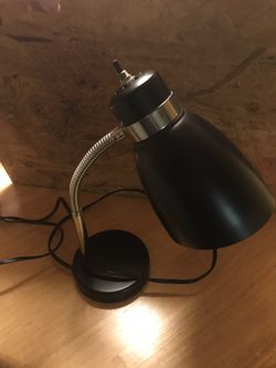 Black Metal Flex Stand Desk Lamp (Plug In)